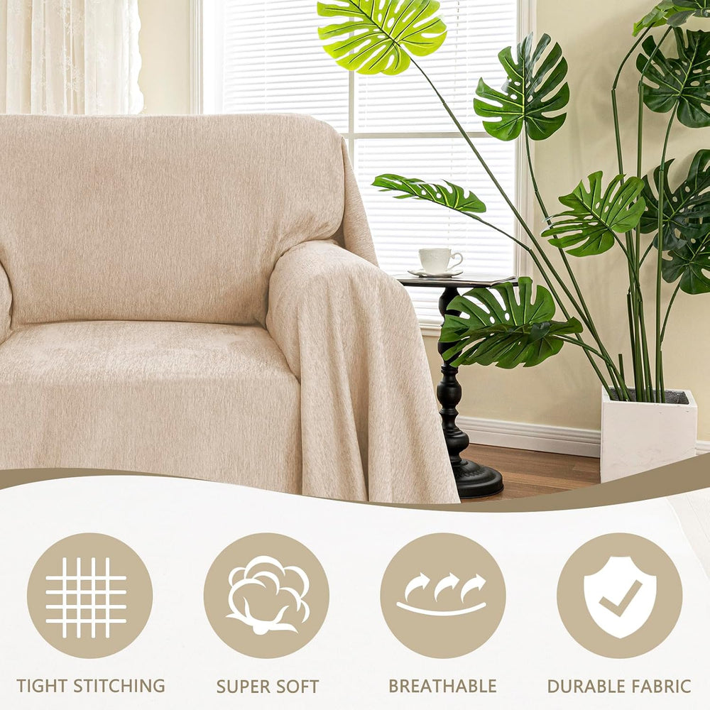 MYSKY HOME Oversized Armchair Couch Cover for 1 Cushion Couch, Chair Couch Co...