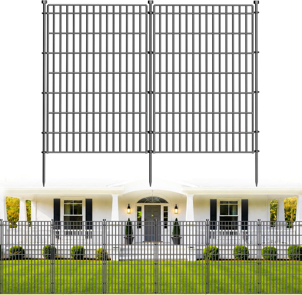 No Dig Garden Fence, Dog Fencing Outdoor for Yard, 5 Panels