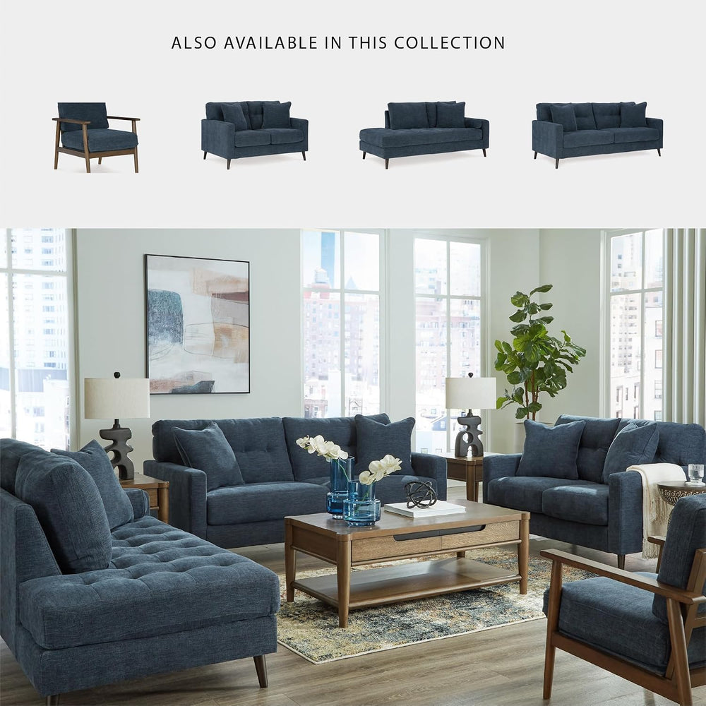 Signature Design by Ashley Bixler Mid-Century Modern Tufted Right-arm Facing ...