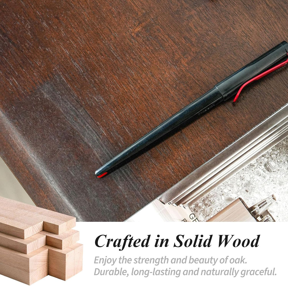 Computer Desk, Foldable Desk, Home Office Desks, Solid Wood Writing Desk, Mid...