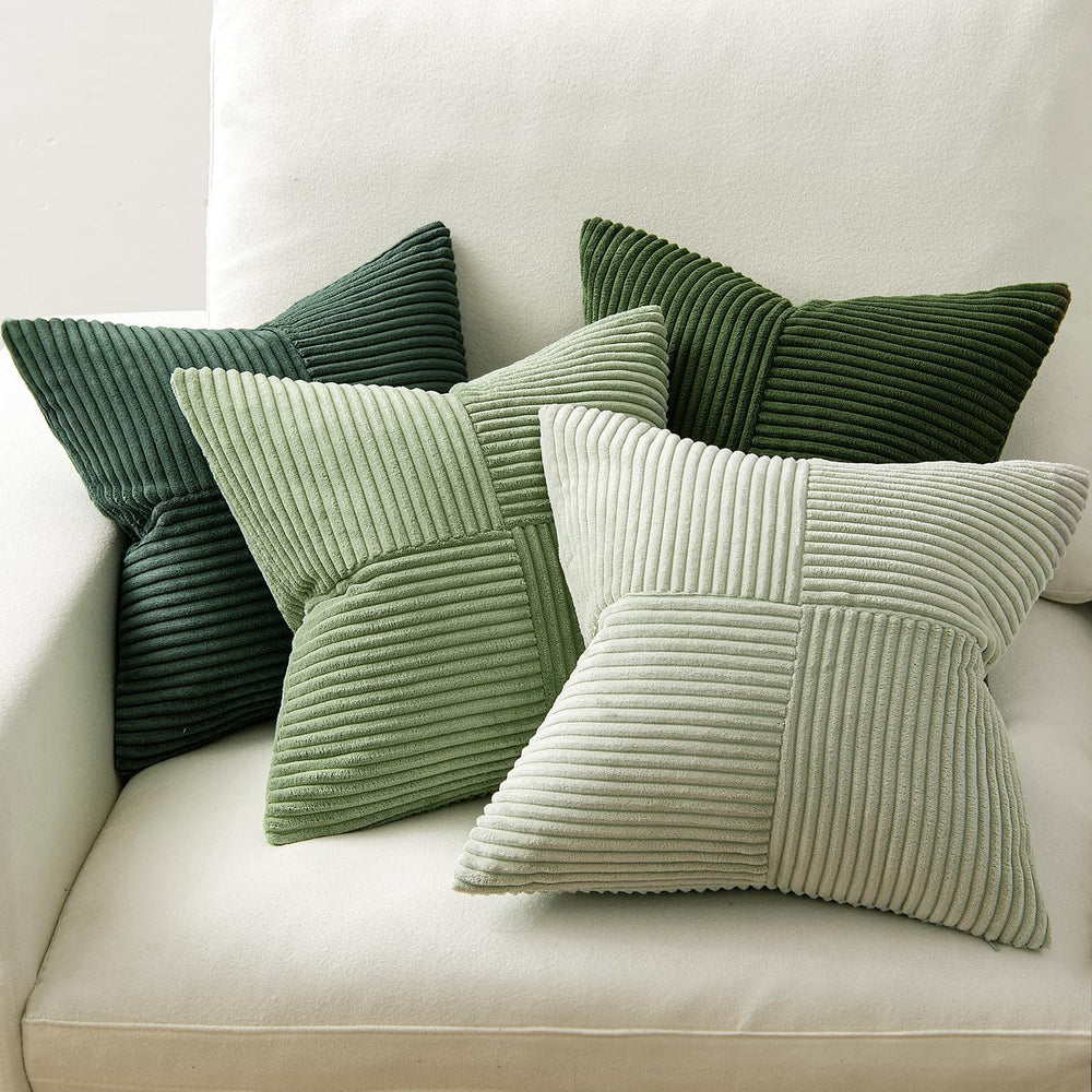 MIULEE Spring Green Decorative Throw Pillow Covers 20x20 Inch Set of 4 Boho F...