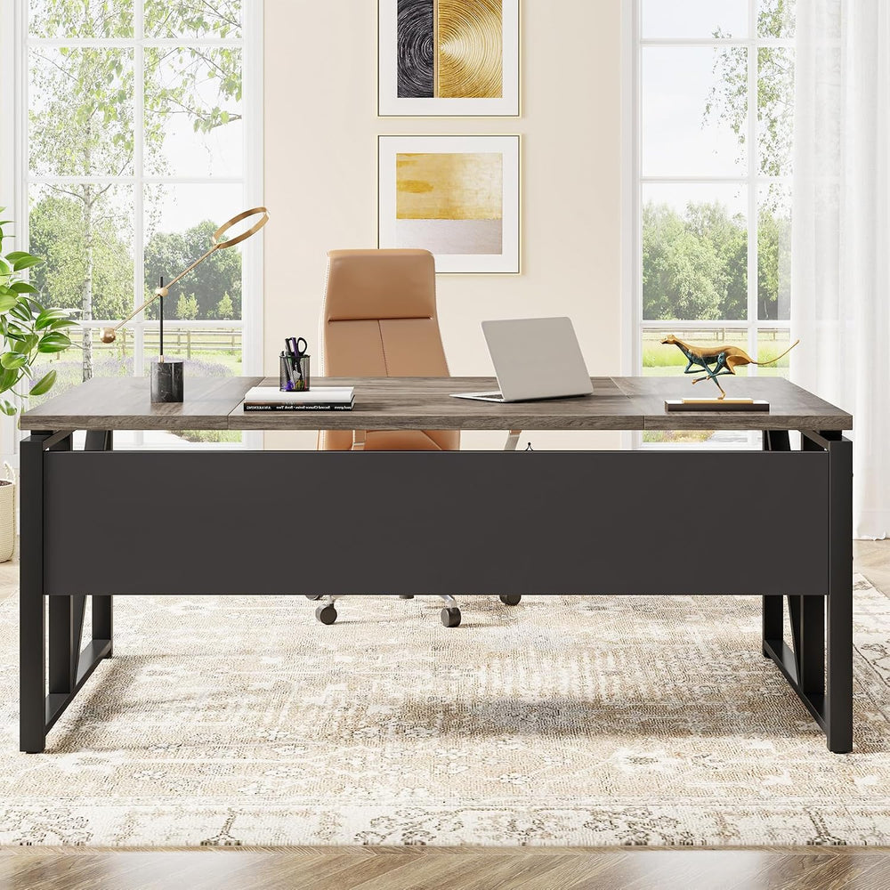 Tribesigns 63 inches Computer Desk with Bottom Storage Shelf Home Office Desk...