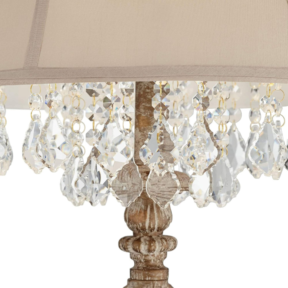 Regency Hill Duval 63 1/2" Tall French Crystal Candlestick Floor Lamp