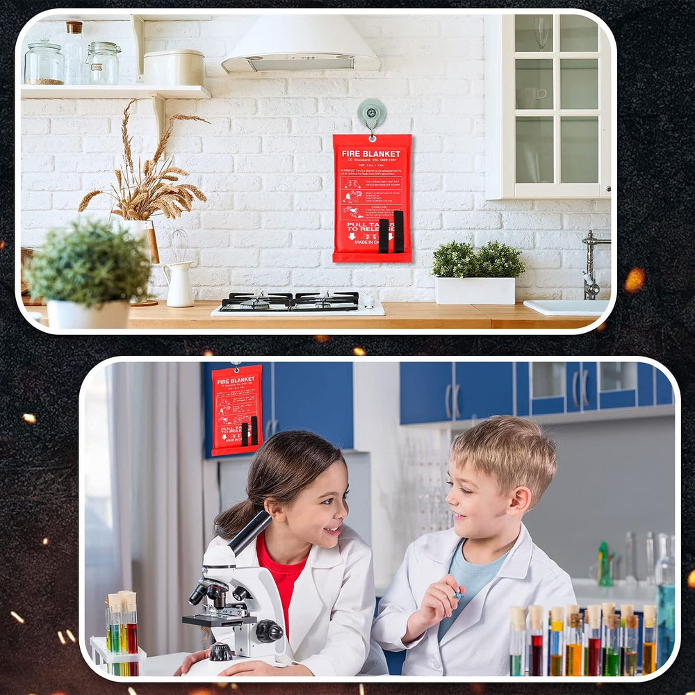 Macarrie 10 Pack 39" X 39" Fire Blanket Emergency for Home Kitchen,...
