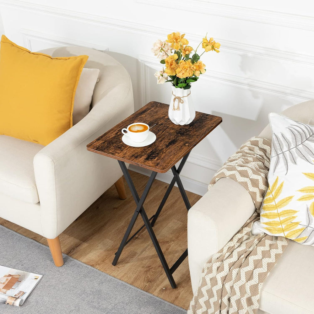 HOOBRO Folding TV Tray Table, TV Tray, Snack Table for Small Space
