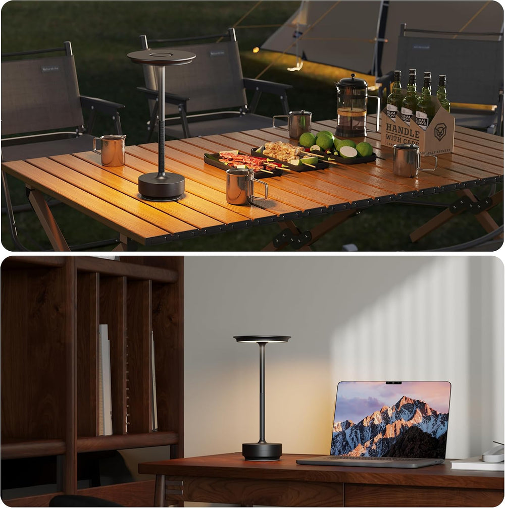 TBBGA 2 Pack Rechargeable Table Lamps Cordless, 5000mAh Outdoor Table Light