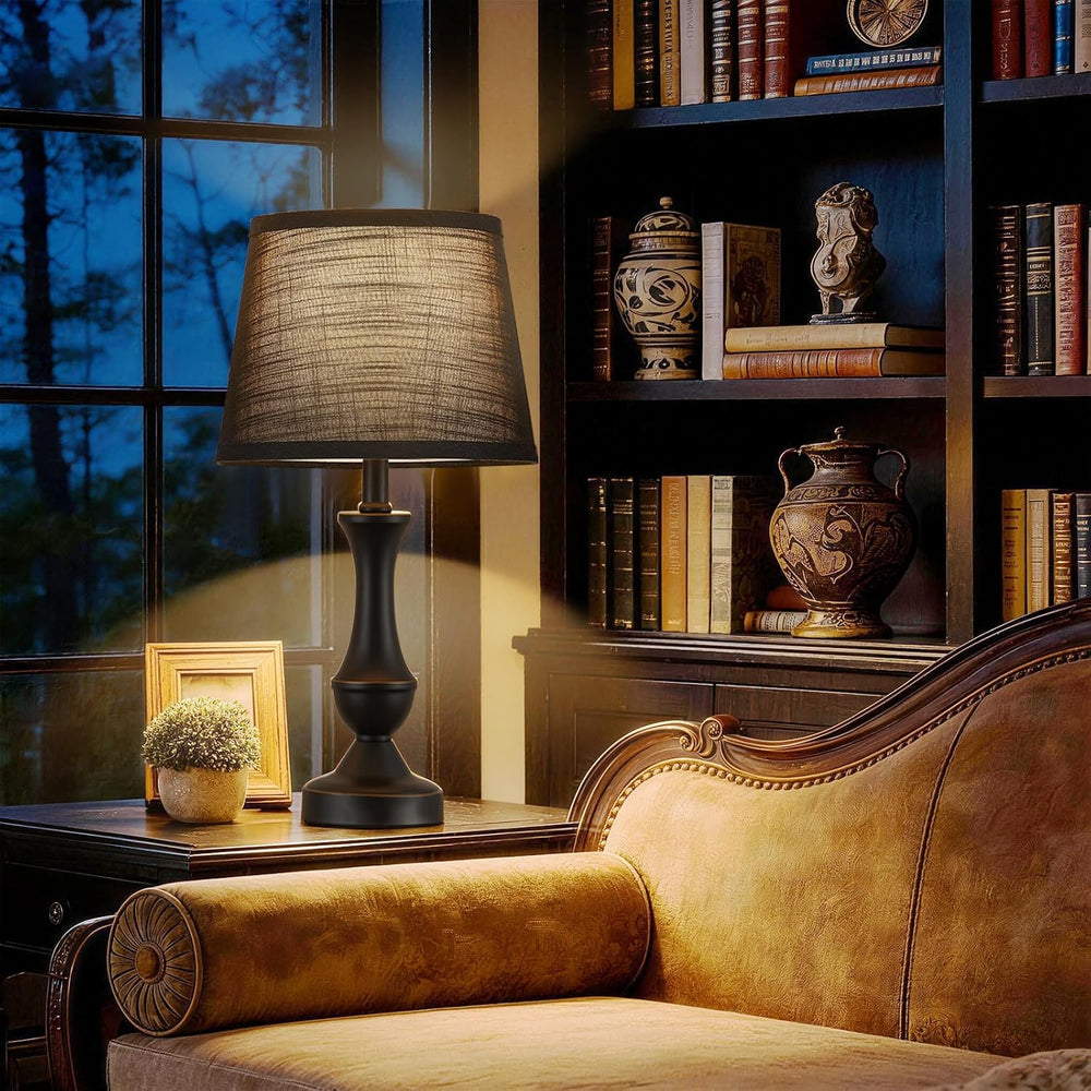 Table Lamp Set of 2, 19" Mordern Bedside Lamps for Living Room & Bed...