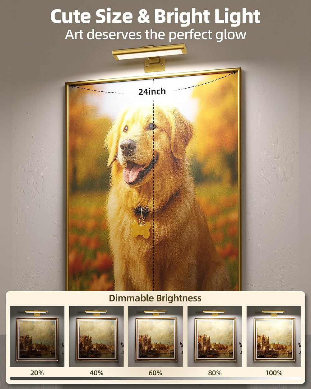 EZVALO Picture Light for Wall, Rechargeable Stick on with Remote(3P)