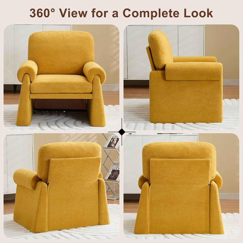 Oversized Accent Chair, Comfy Living Room Chairs, Single Sofa Chair with Thic...