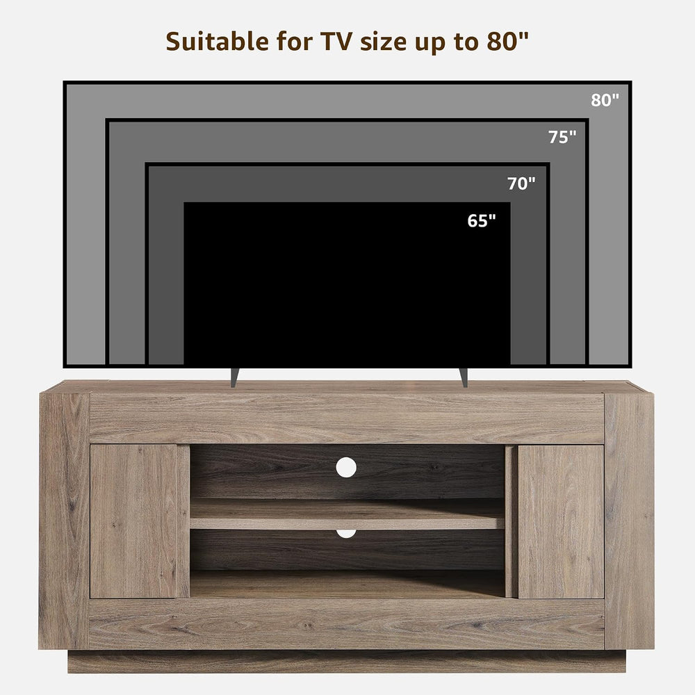 OKD Modern 70" TV Stand for 80" TV, Thick Block Media Console, Alde...