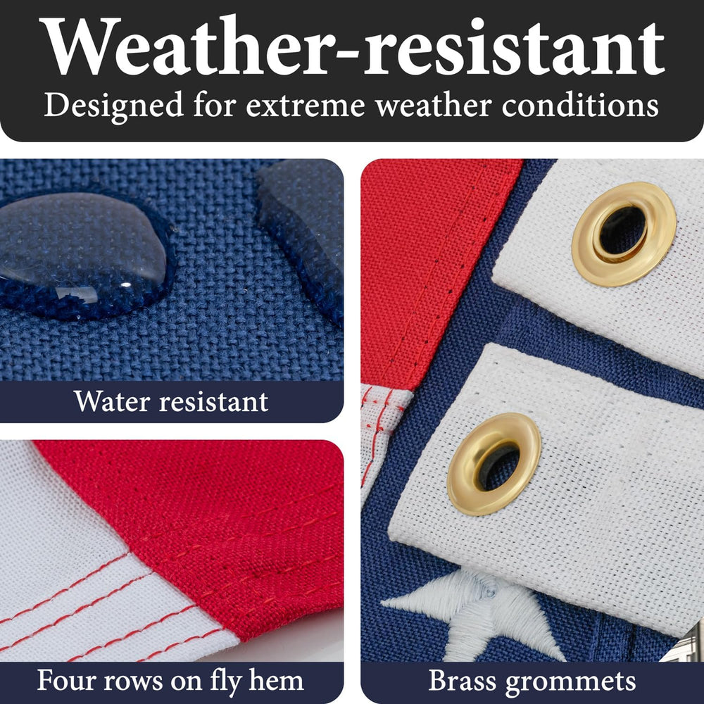American Flags for Outside 4x6 -100% MADE IN THE USA,Indestructible Durable O...