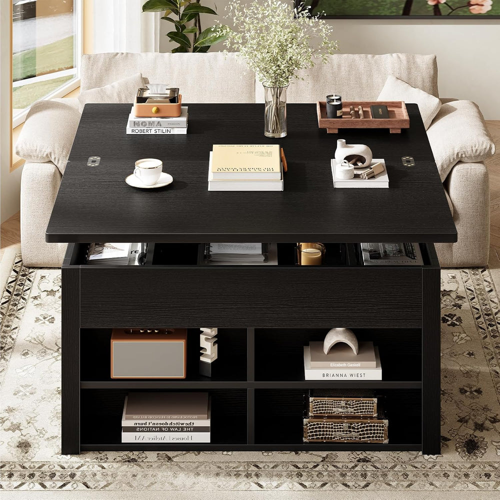 Lift Top Coffee Table with Bench, 4-in-1 Convertible Design