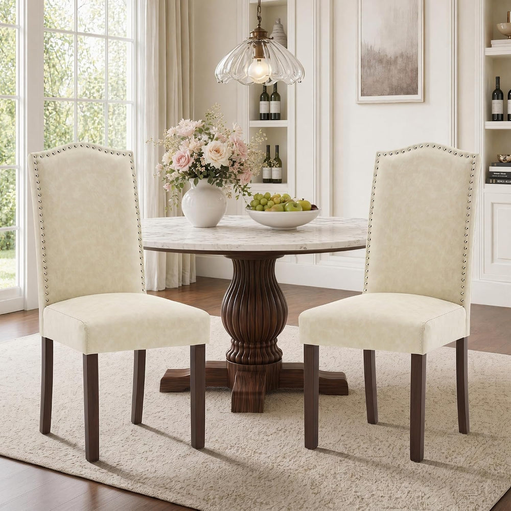 Upholstered Dining Chair Modern Parsons Stylish Kitchen Diner Set of 2