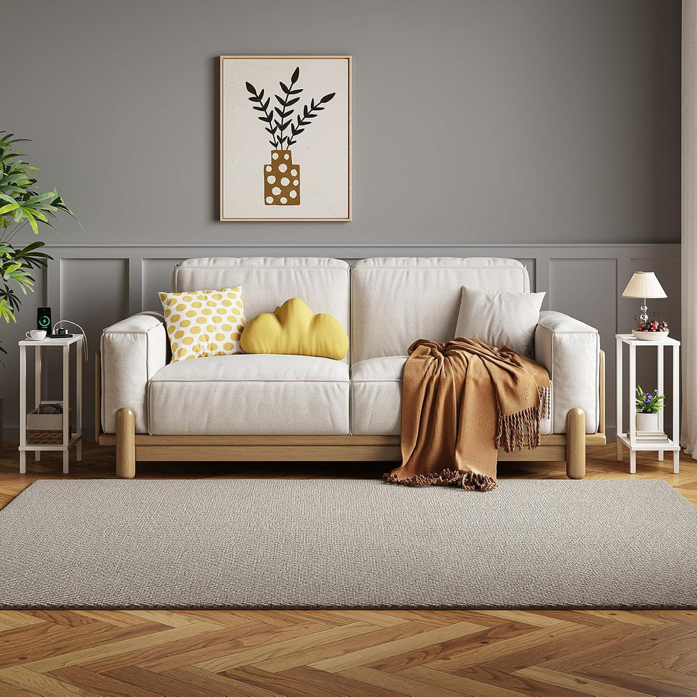 TUTOTAK Narrow Side Table Set of 2, Small End Table for Couch