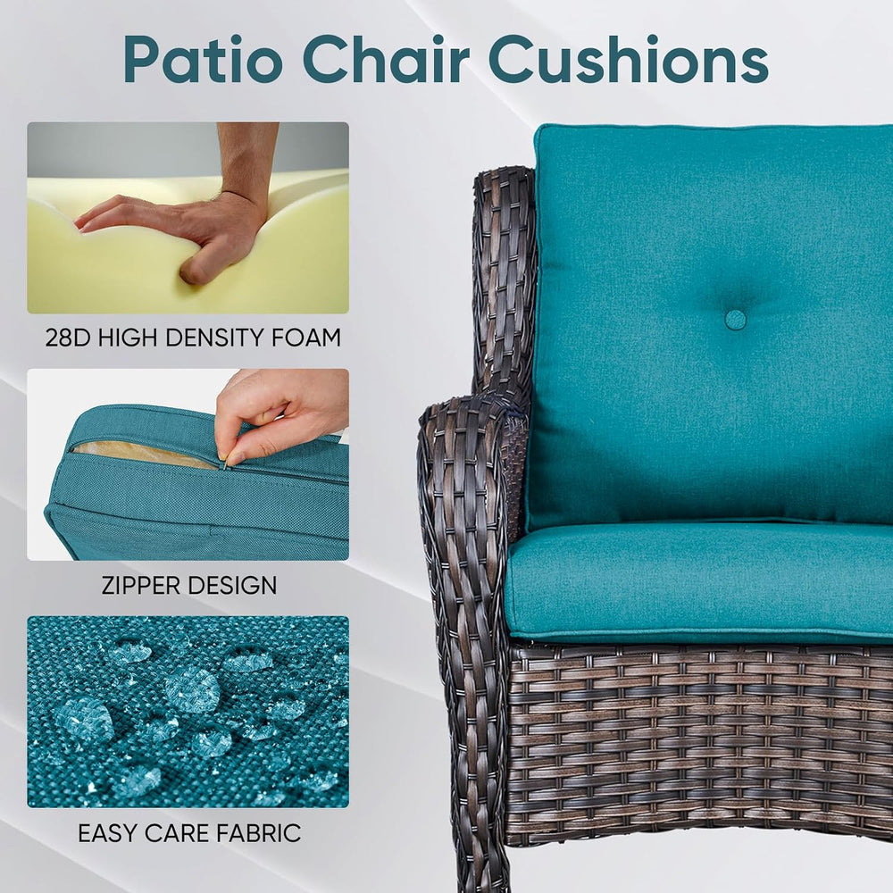 Outdoor Chair Cushions for Patio Furniture - 1 Pack Outside High Back Thick W...