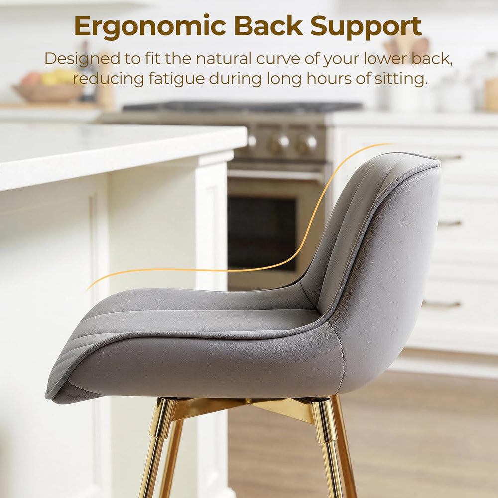 Zouron® Swivel Bar Stools Set of 4, 29" Bar Height Chairs with Back Tall...