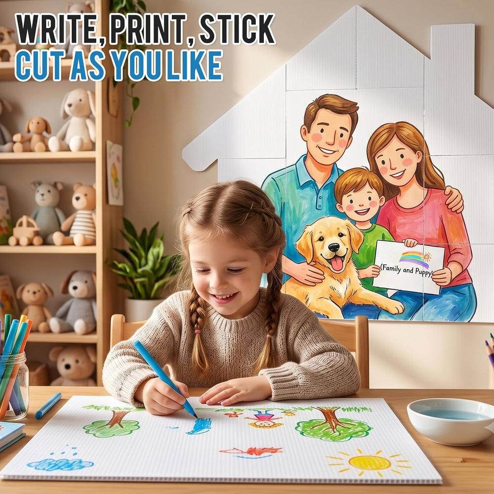24"X36" Corrugated Plastic Board, 4MM Poster Board, 5-Pack