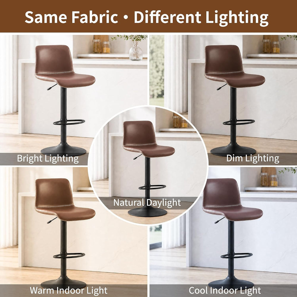 HeuGah Adjustable Bar Stools Set of 3, Swivel Counter Height Bar Chairs