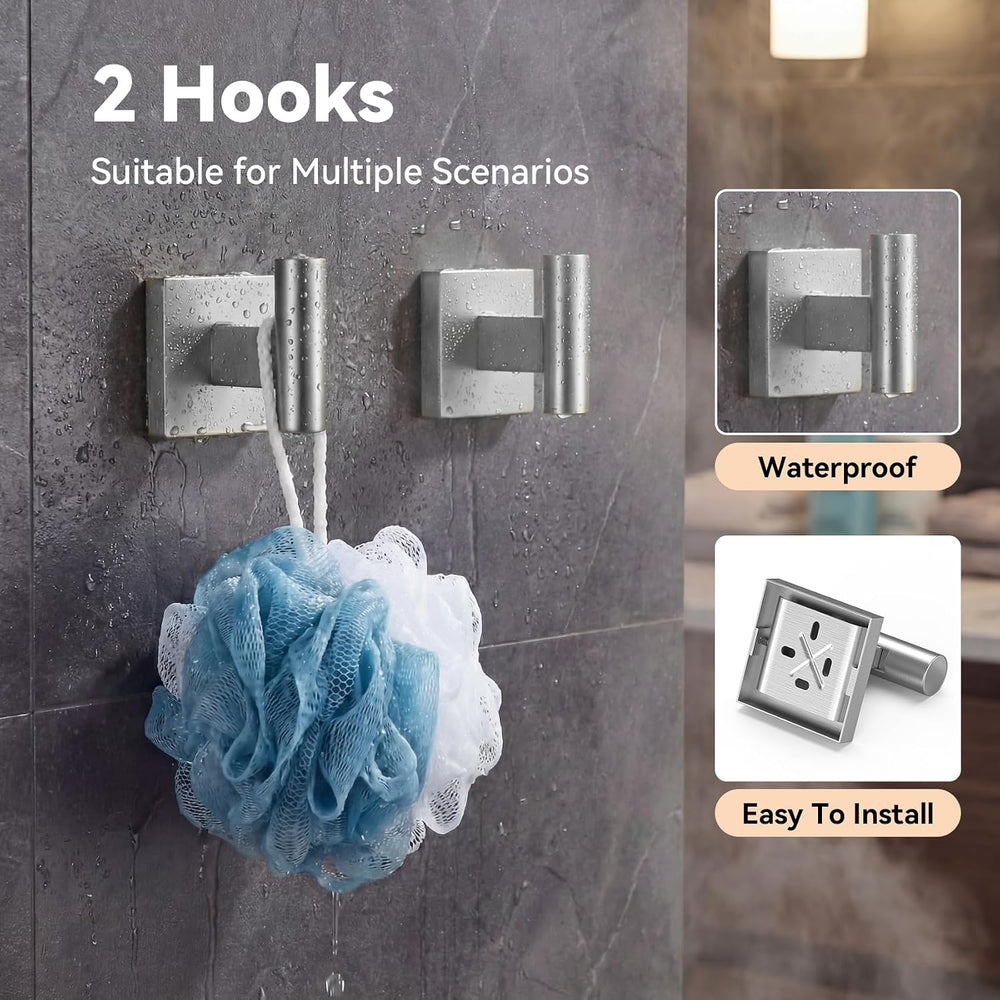 4-Piece Towel Holder Set, Brushed Nickel Bathroom Accessories Set