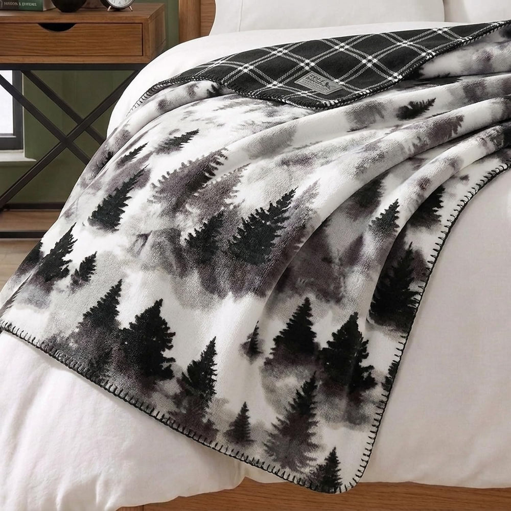 Eddie Bauer - Soft Reversible Throw Blanket for Bed & Couch, 60 x 70