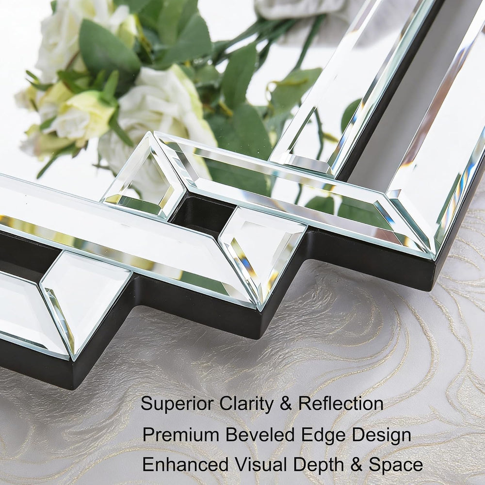 Modern Large Living Room Decorative Mirror with Mirrored Frame