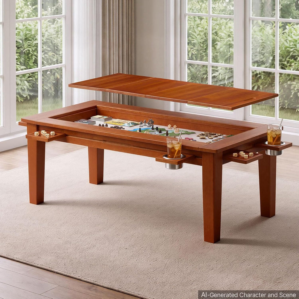 VEVOR Board Game Table 2-in-1 Gaming and Dining Table 47.2 x 23.6 x 17.7 in