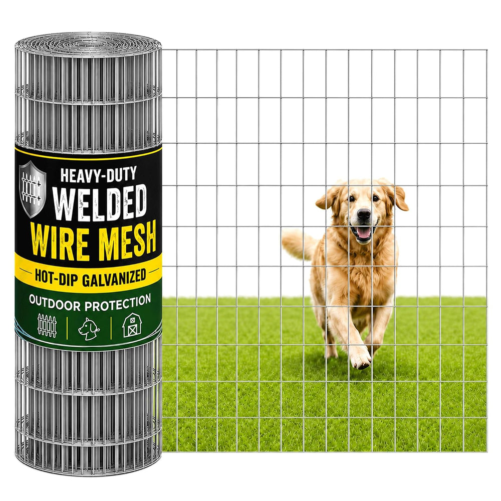 Welded Wire Mesh Fence 4ft x 50ft 2"x4" 15 Gauge Galvanized Wire Fe...