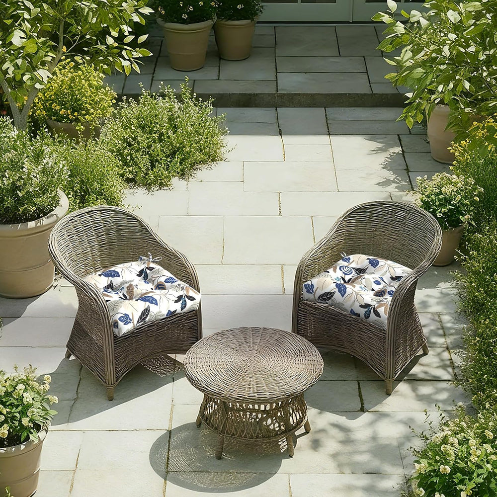 DYTXIII Set of 2 Outdoor Chair Cushions 19"x19"x4", Water Repe...