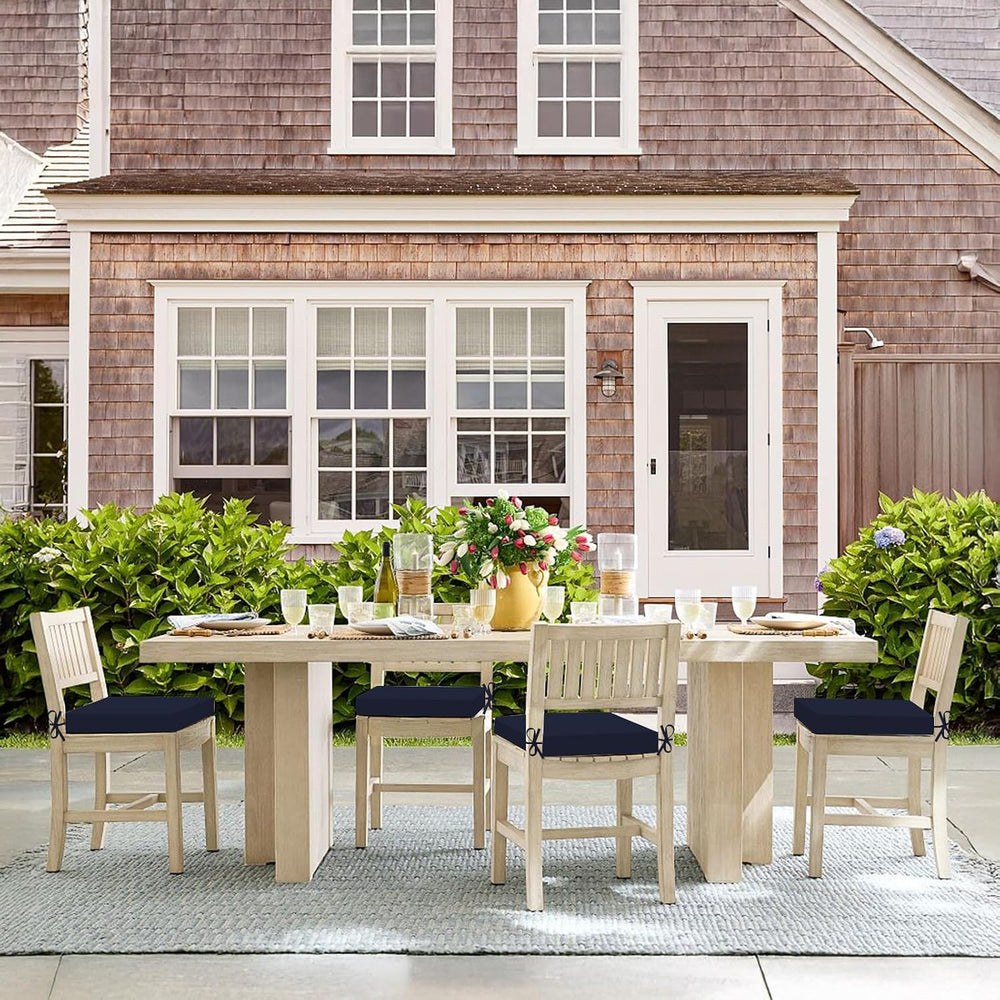 Basic Beyond Outdoor Chair Cushions Set of 4, Square Corner Outdoor Cushions ...
