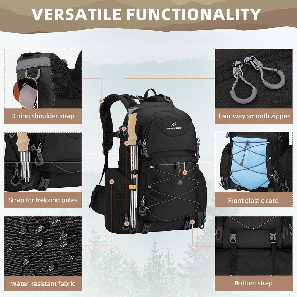 Maelstrom 40L Waterproof Hiking Backpack, Lightweight Travel Daypack
