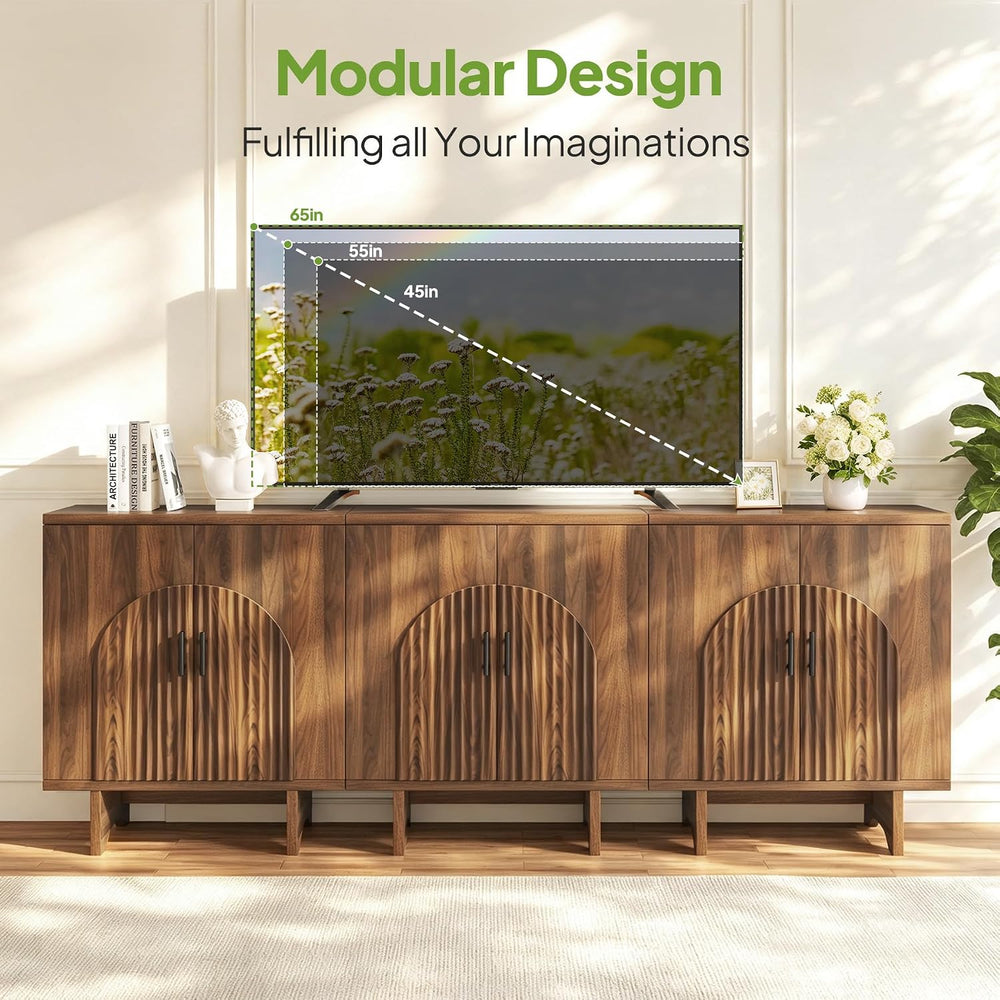 Welzona Sideboard Buffet Cabinet with Storage, Accent Cabinet, Walnut