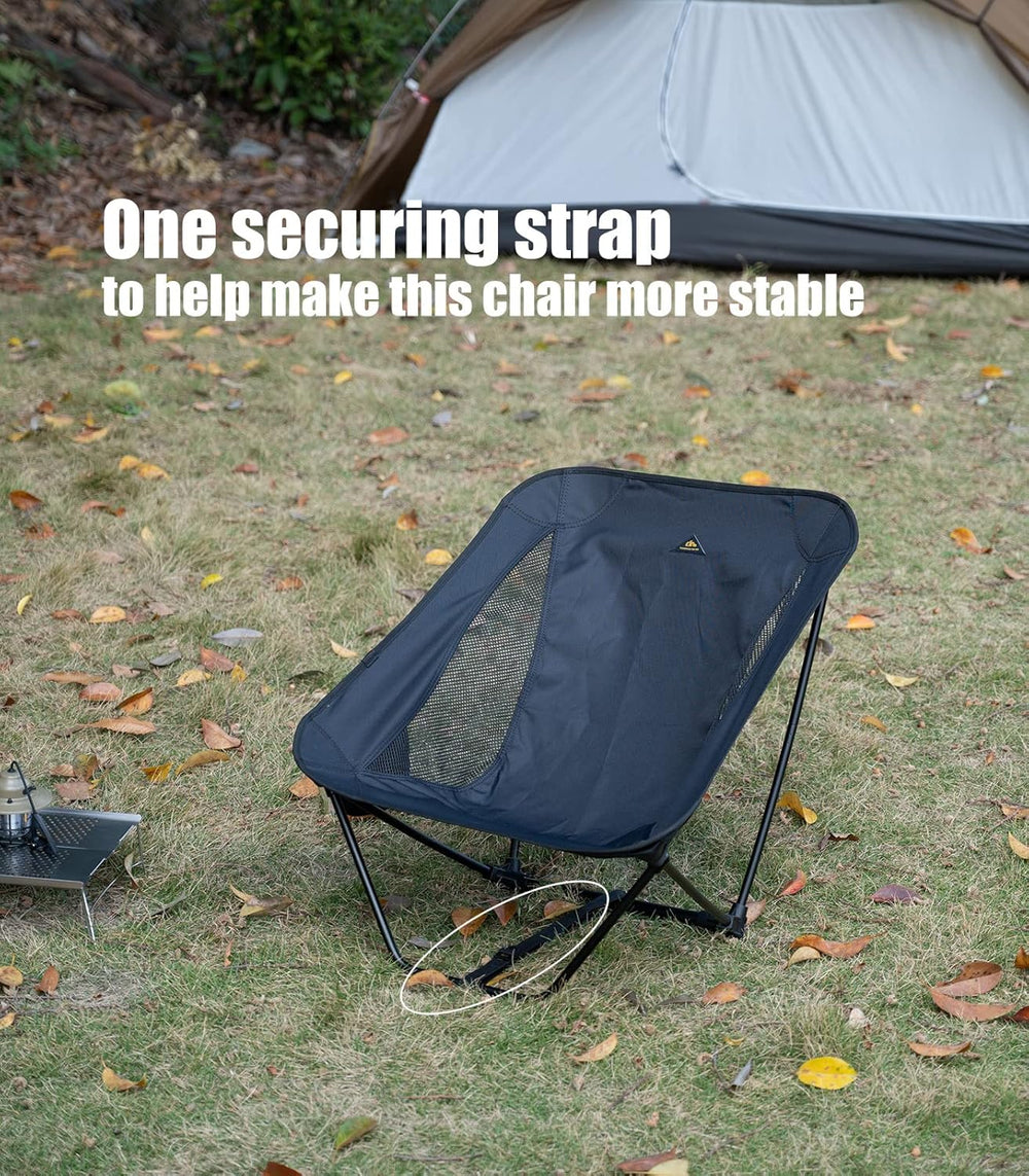 iClimb Low Ultralight Compact Folding Chair (Black)