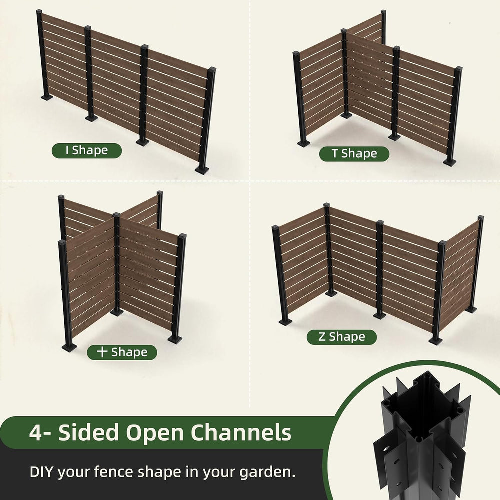 60''H x 78''W Outdoor Cedar Wood Fence Privacy Screen
