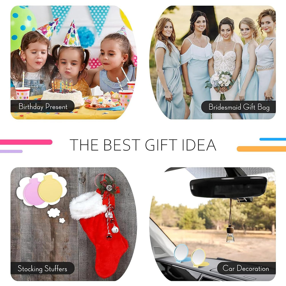 Jetec 240 Pieces Compact Mirrors Gifts Bulk,12 Colors