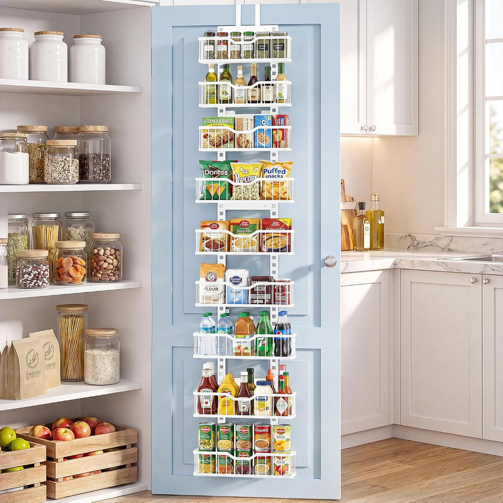EVERIE 9-Tier Over the Door Pantry Organizer, Stable Design, Solid Bottom