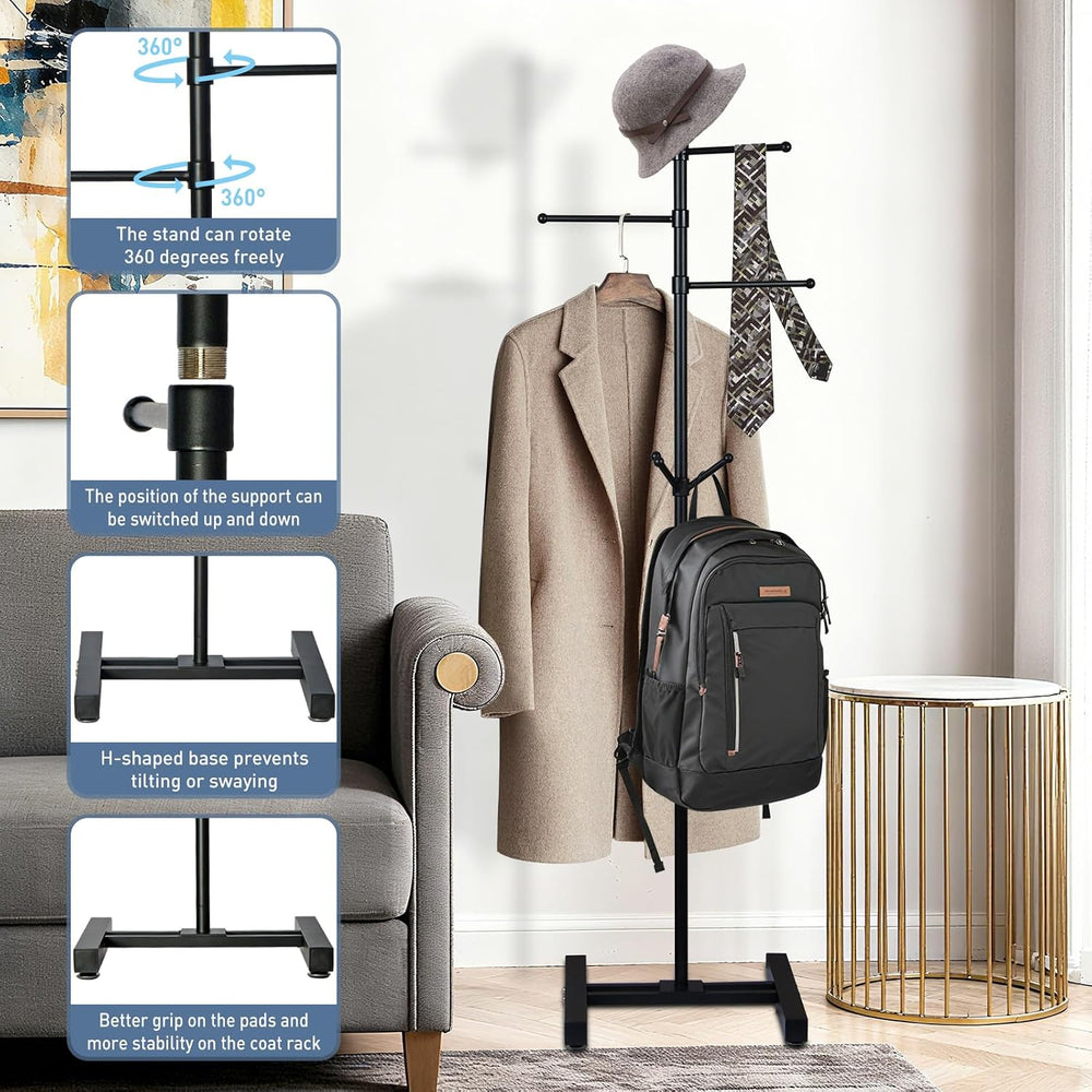 Metal Coat Rack Freestanding heavy duty,modern coat rack Sturdy Coat Tree Sta...