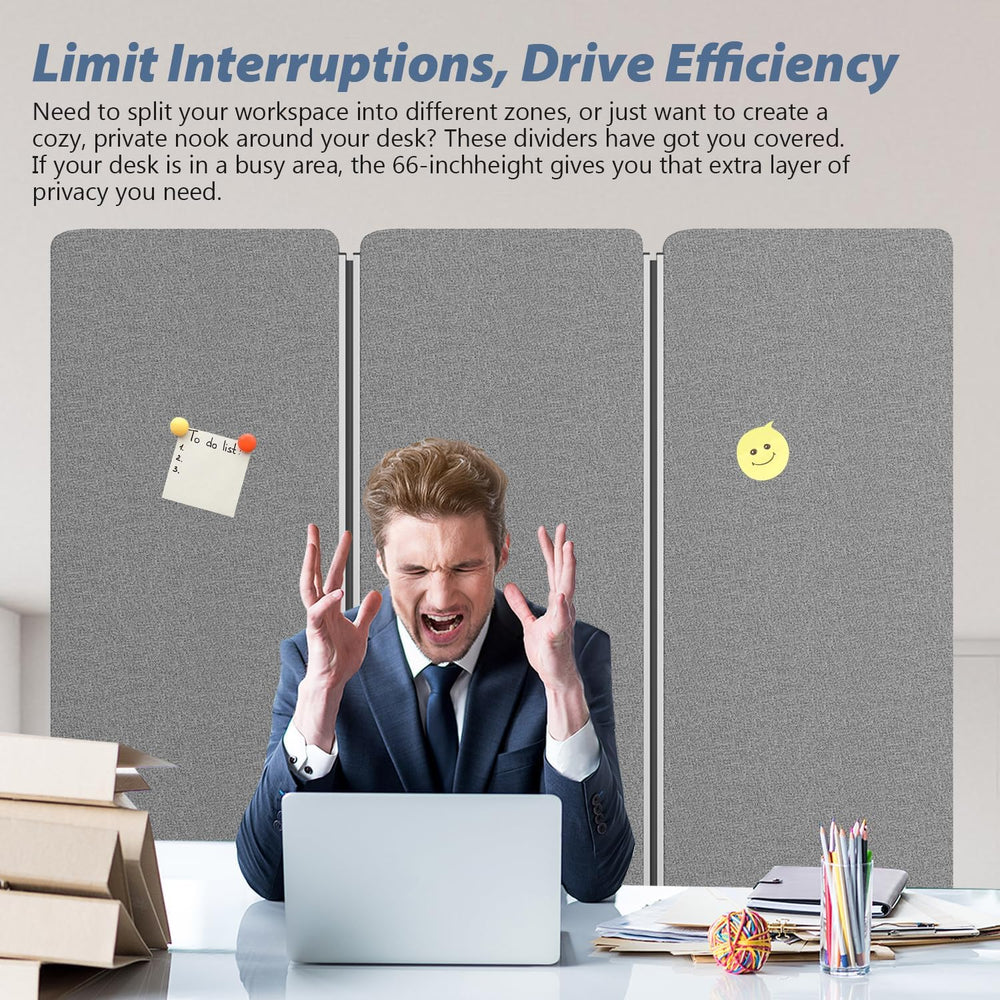 Room Divider Privacy Panel, 3 Panel Acoustic Wall Partition,Sound Dampening