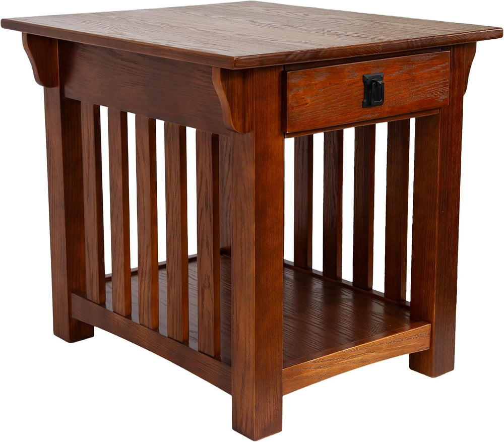 Leick Home Mission End Table, 22", Medium Oak