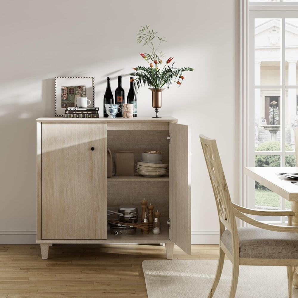 FENSULN Sideboards Buffet Cabinet Wide Credenza Buffet Table with Adjustable ...