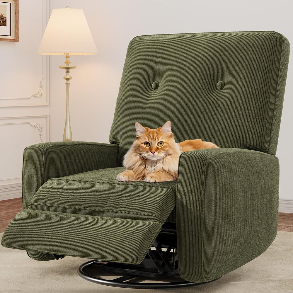 IDEALHOUSE 360° Recliner Chair with Adjustable Backrest & Footrest, Green