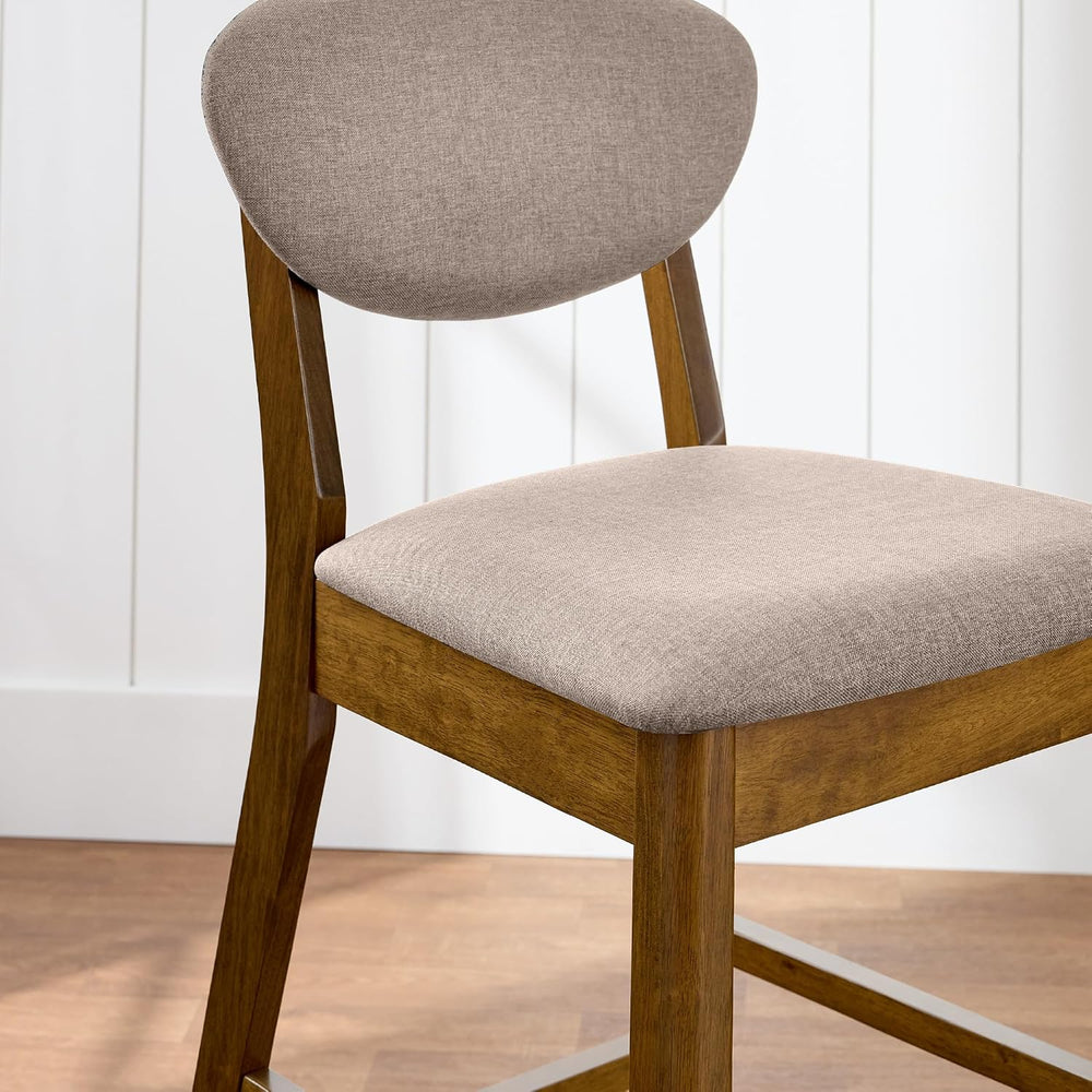 Best Choice Products Set of 2 Counter-Height Bar Stools, Mid-Century Modern, ...