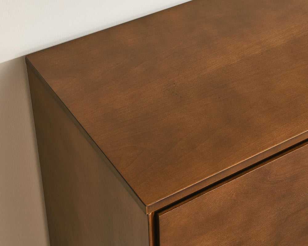LKTART 47" Real Wood Veneer Sideboard Buffet Cabinet with Storage Drawers