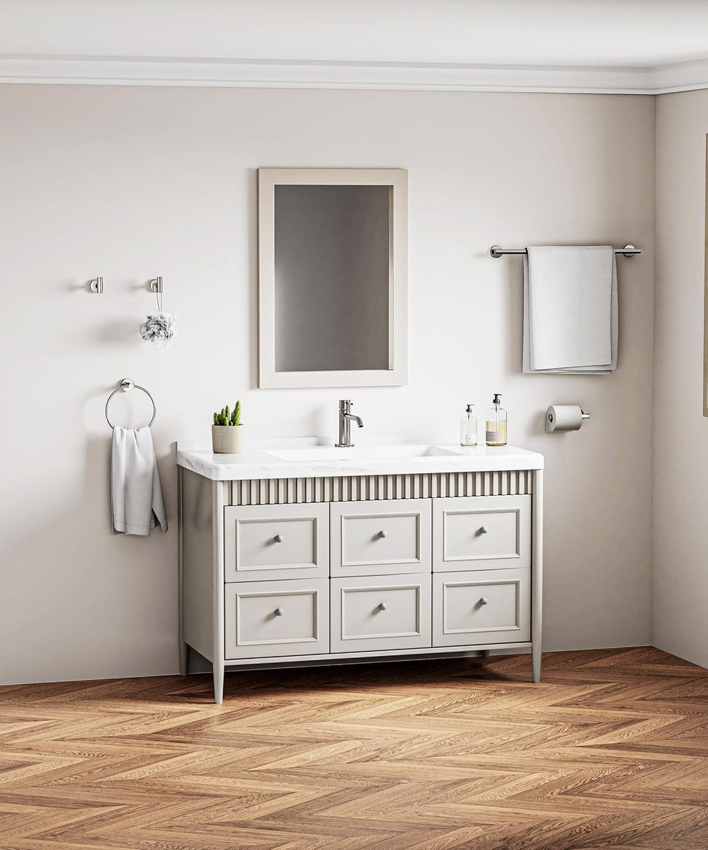 Brushed Nickel Bathroom Hardware Accessories Set 5 Pcs