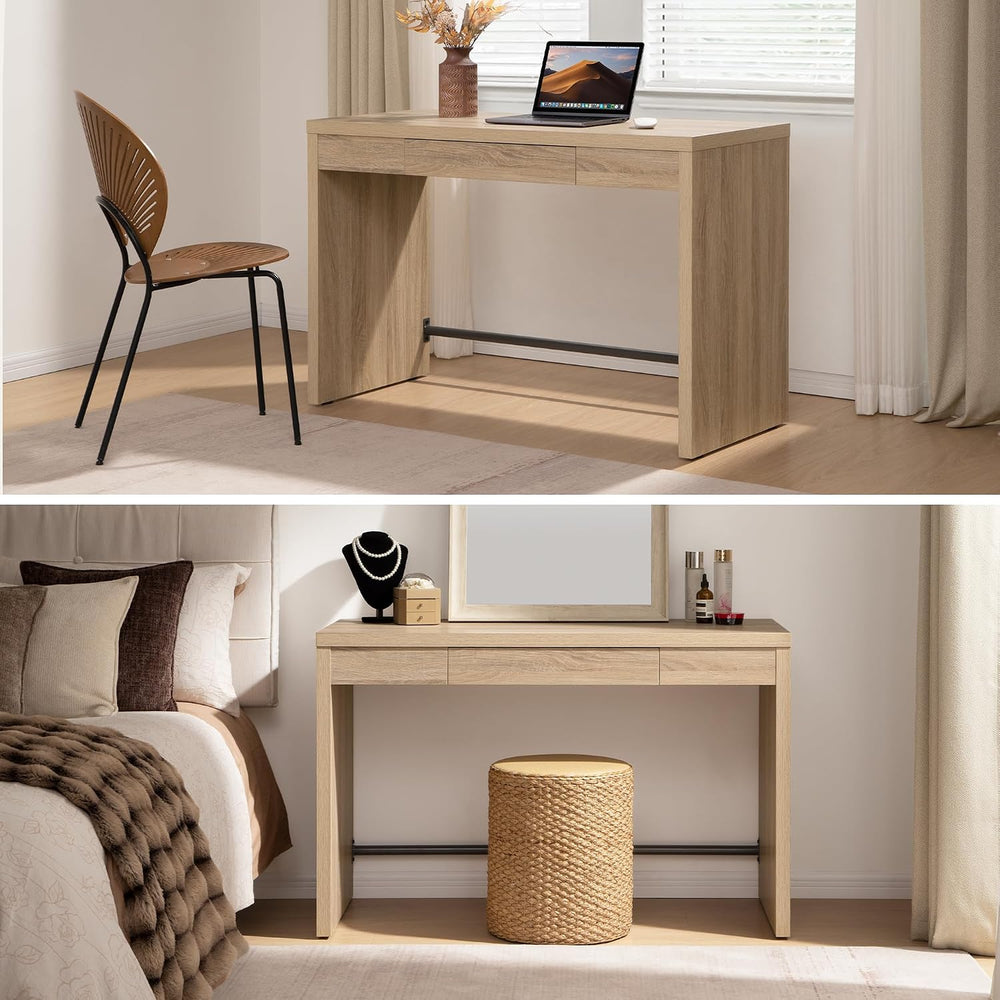 SICOTAS Computer Desk, 47-Inch Home Office Desk Writing Desk with Drawer