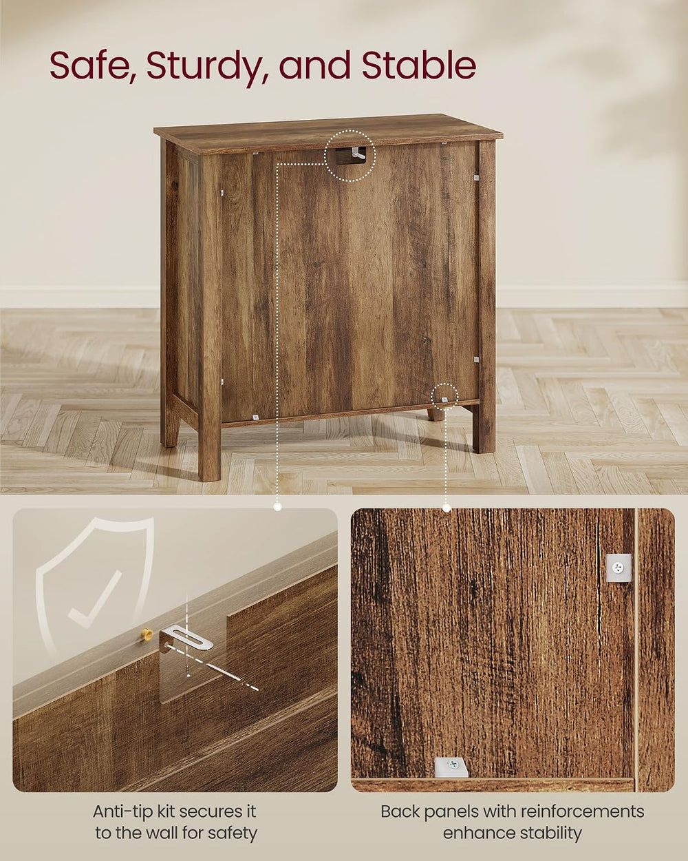 VASAGLE Buffet Cabinet, Coffee Bar with a Drawer, Adjustable Shelf