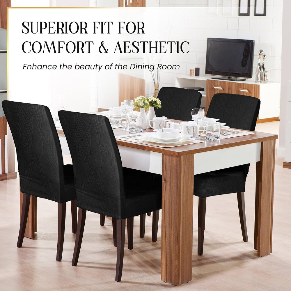 Waterproof Dining Chair Covers Set of 6 - 3 Layers Thick Fabric Parsons Chair...