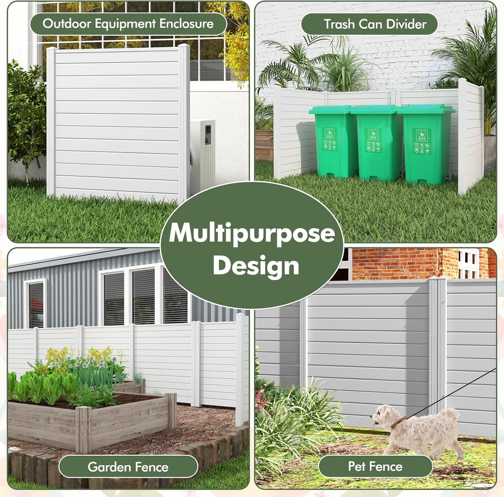 GIANTEX No-Dig Air Conditioner Fence, 4 Panels, 48''W x 48''H...