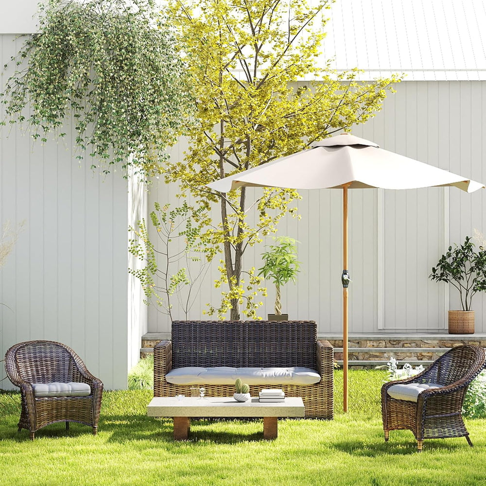 Outdoor Wicker Chair Cushions 3 Pieces, Gray