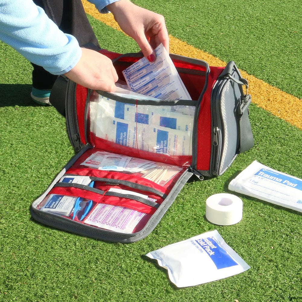 24/7 First Aid 189 Piece Coaches First Aid Kit, Red, 59544