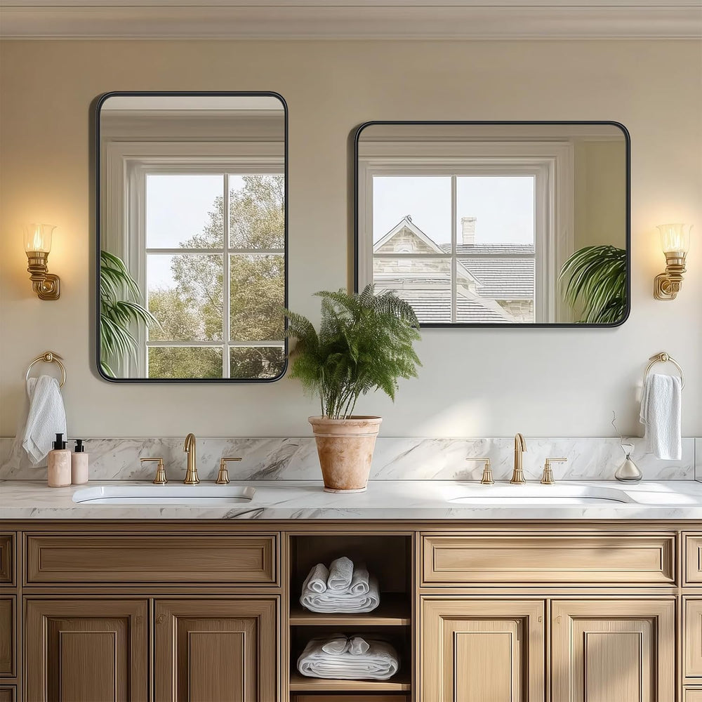 Sweetcrispy Bathroom Mirror 40x30 Inch, Vanity Mirror for Wall